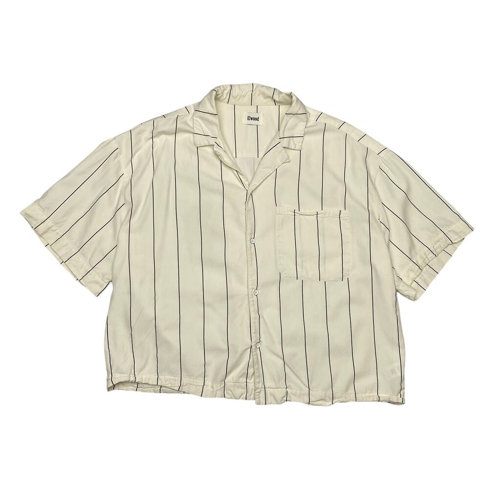 Elwood Boxy Camp Collar Button Up Shirt Men's Medium Retro Rockabilly